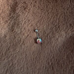 🪩iridescent mermaid belly ring🪩